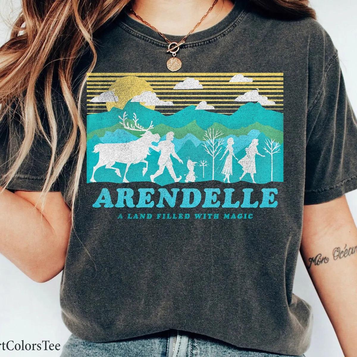 Frozen 2 Arendelle Group Silhouette Disney Shirt 1 1