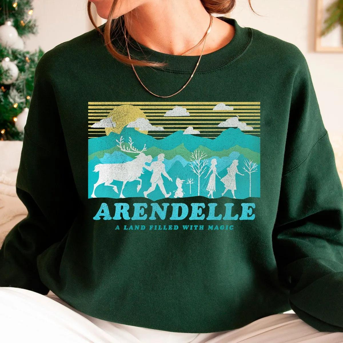 Frozen 2 Arendelle Group Silhouette Disney Shirt 3 1