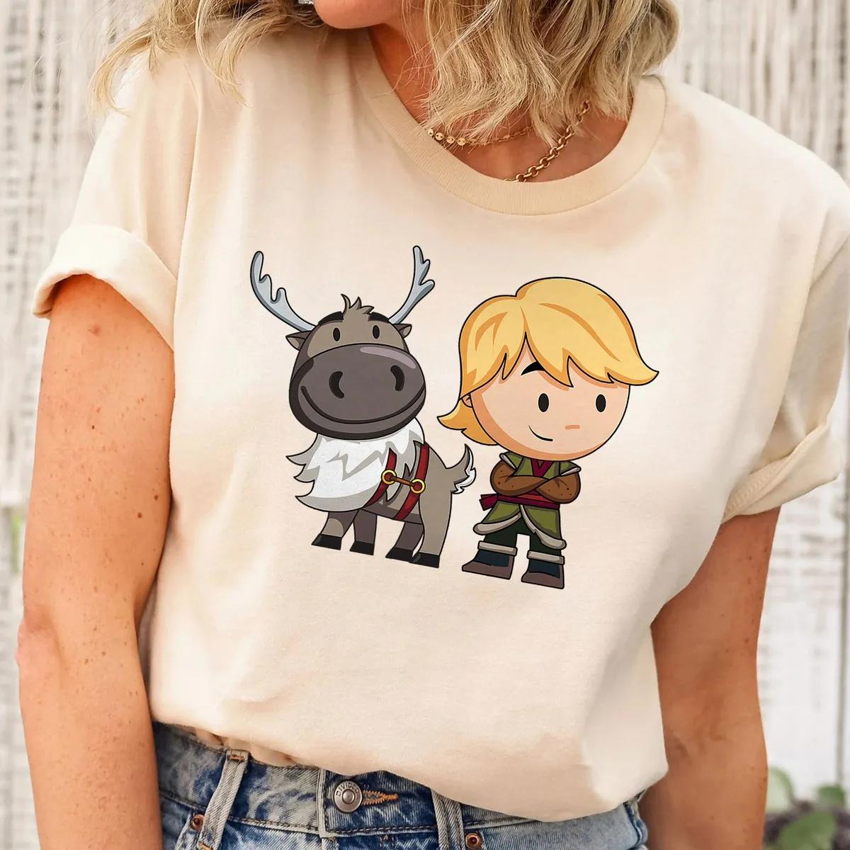 Frozen 2 Sven and Kristoff Chibi Art Shirt 5