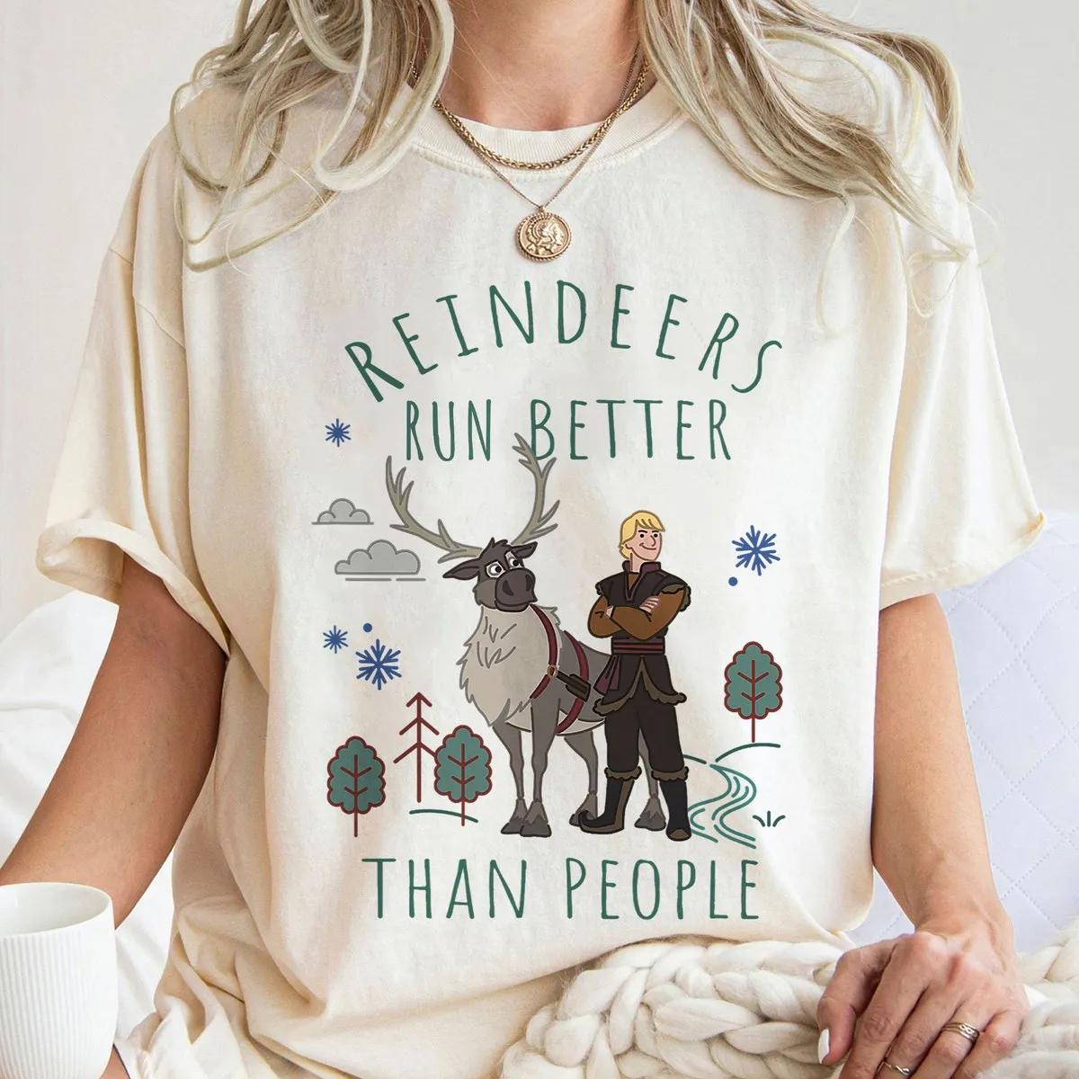 Frozen Kristoff Sven Reindeers Run Better Than People Shirt 1