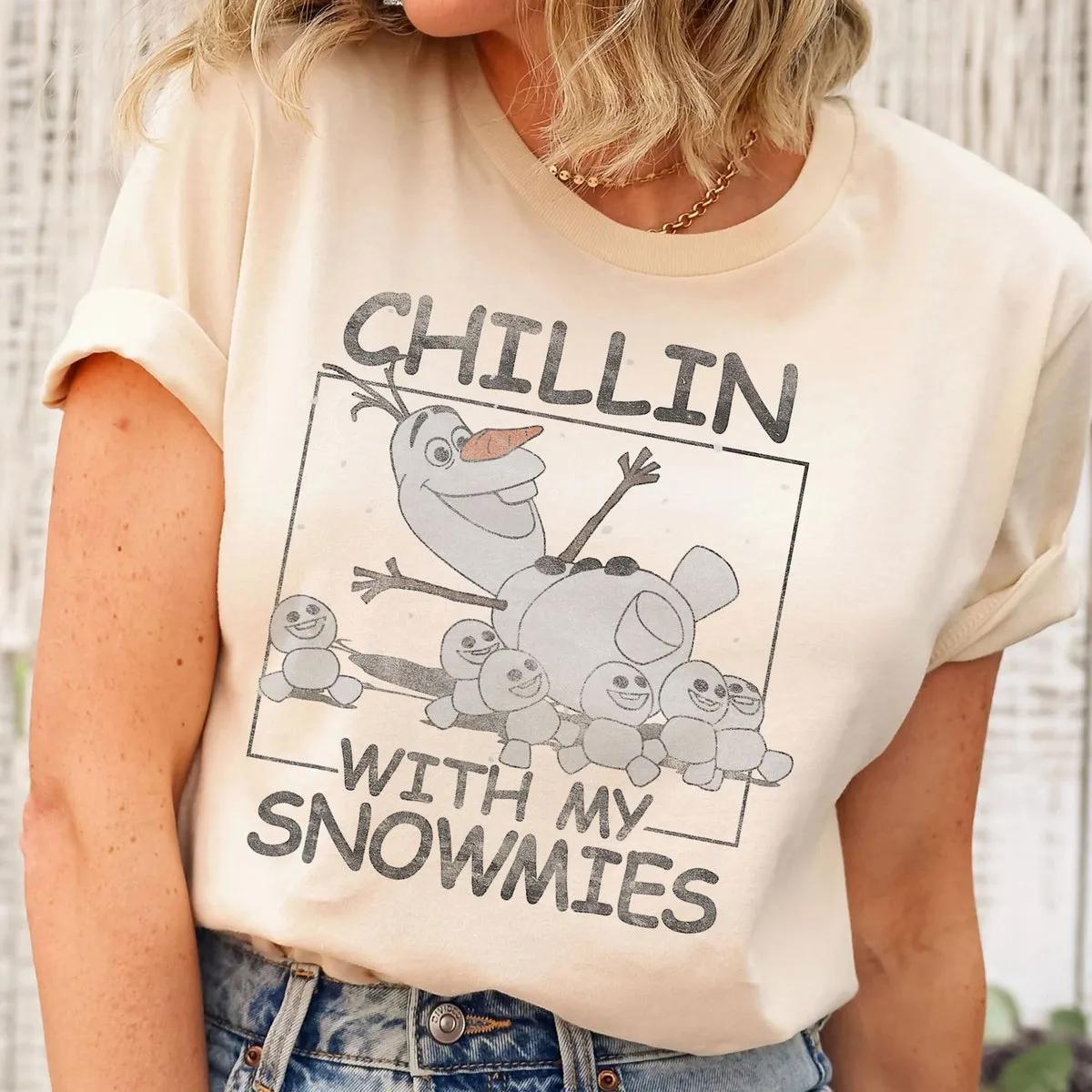 Frozen Olaf Chillin With My Snowmies Portrait Shirt 1