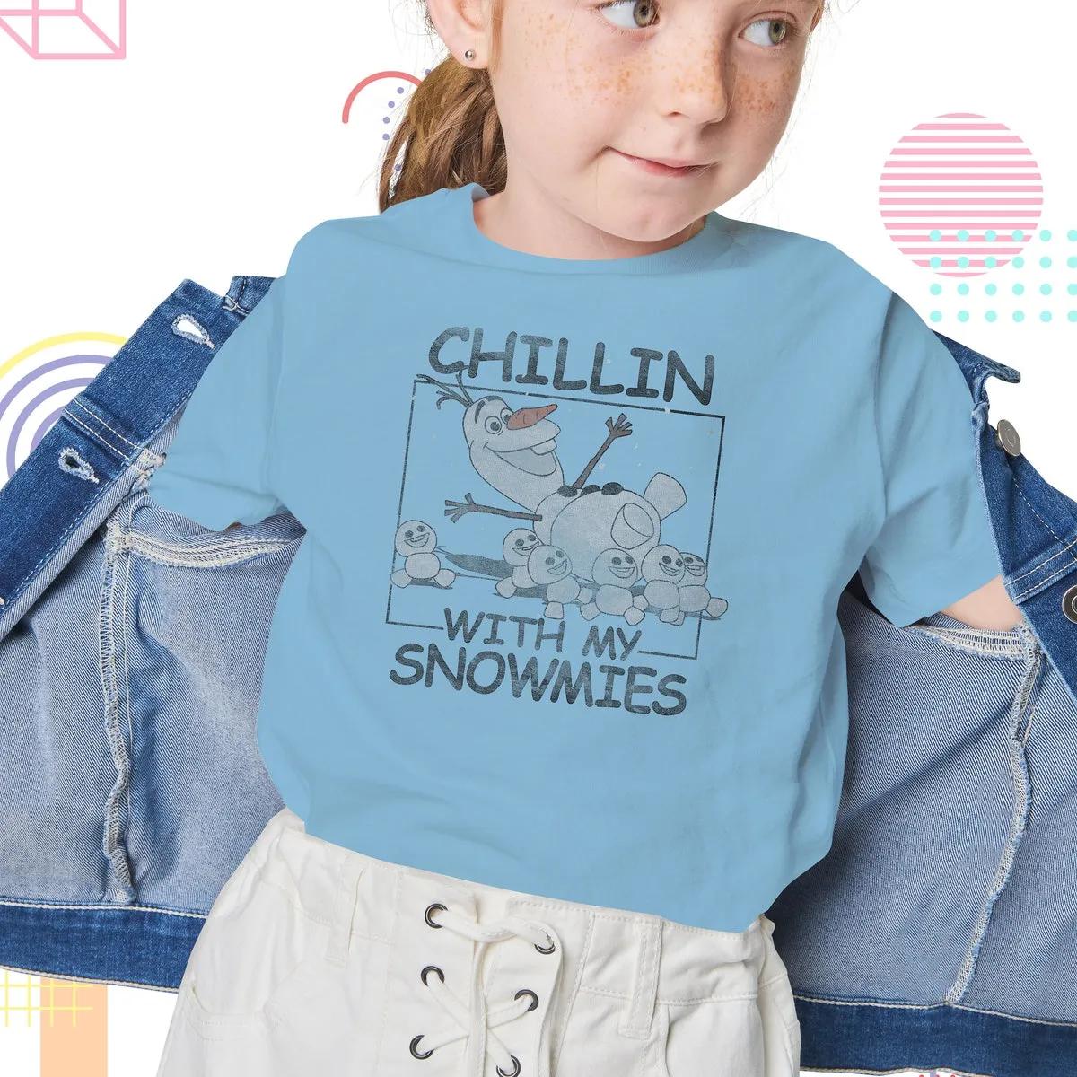 Frozen Olaf Chillin With My Snowmies Portrait Shirt 3