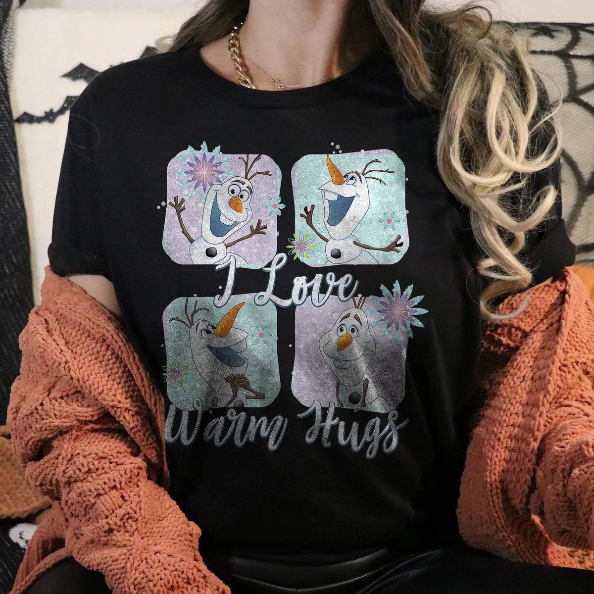 Frozen Olaf Love Warm Hugs Disney Shirt 1 1