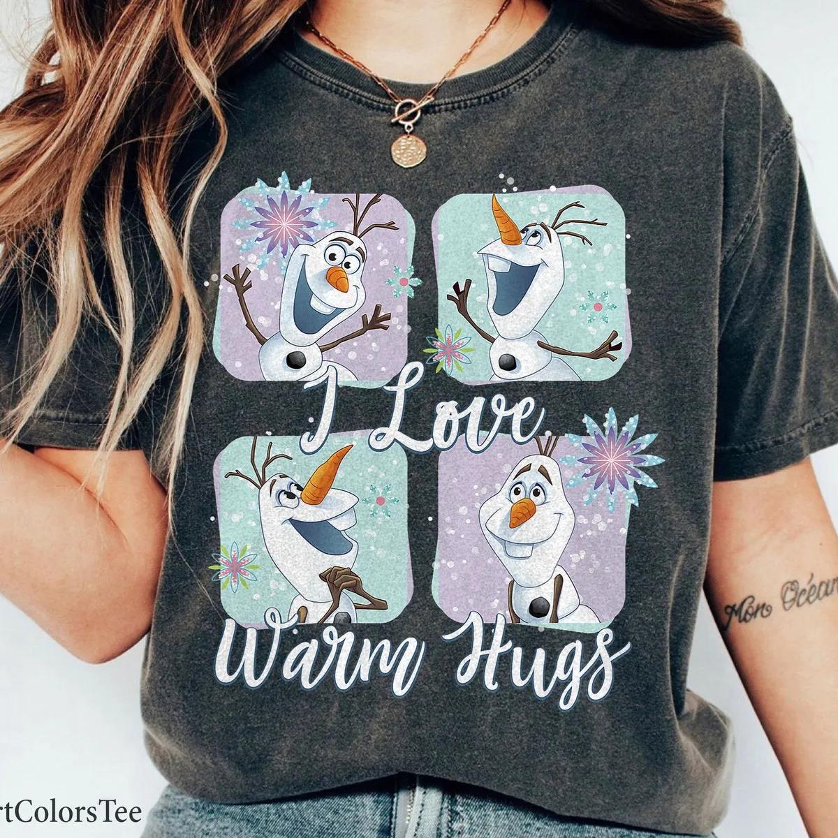 Frozen Olaf Love Warm Hugs Disney Shirt 2 1