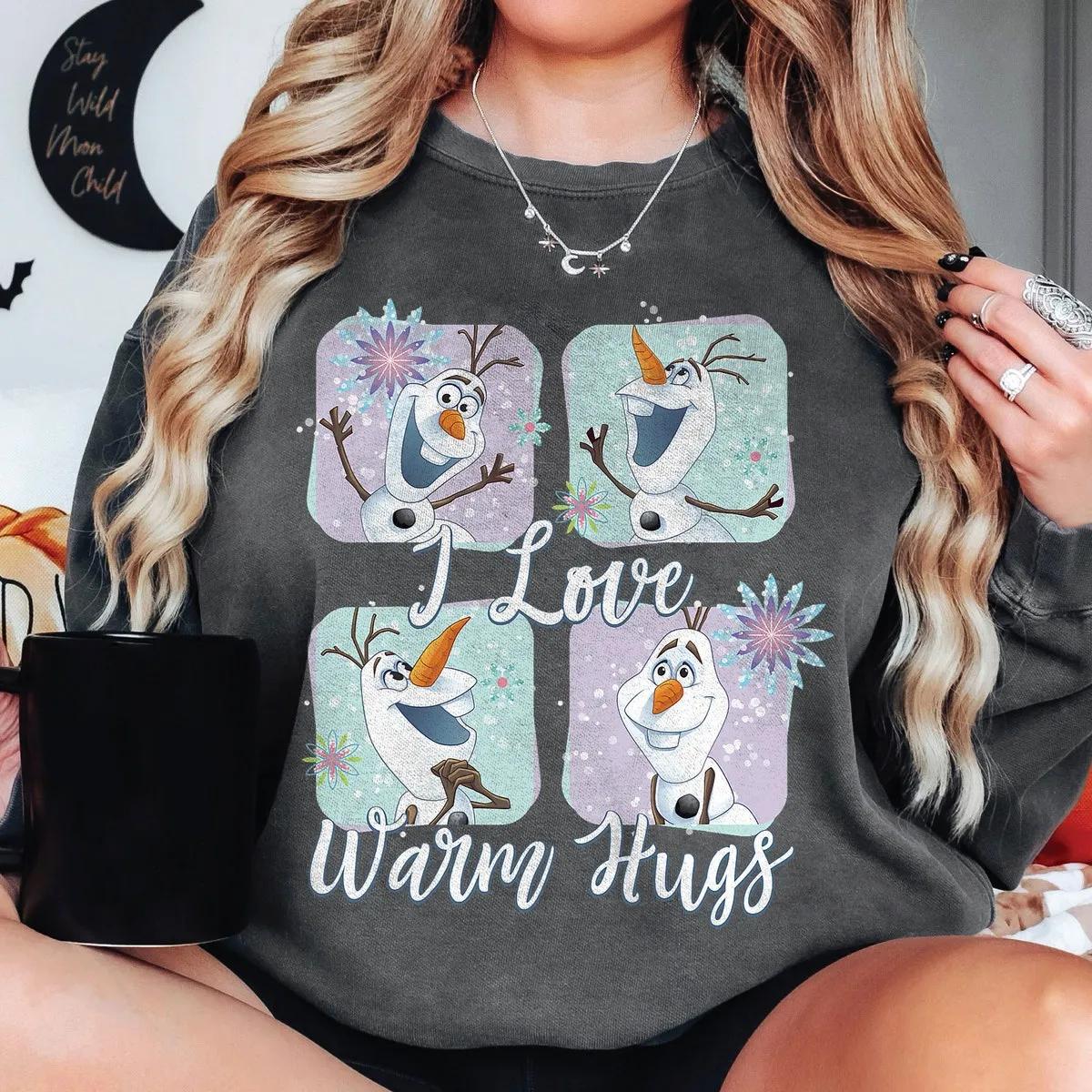 Frozen Olaf Love Warm Hugs Disney Shirt 3 1