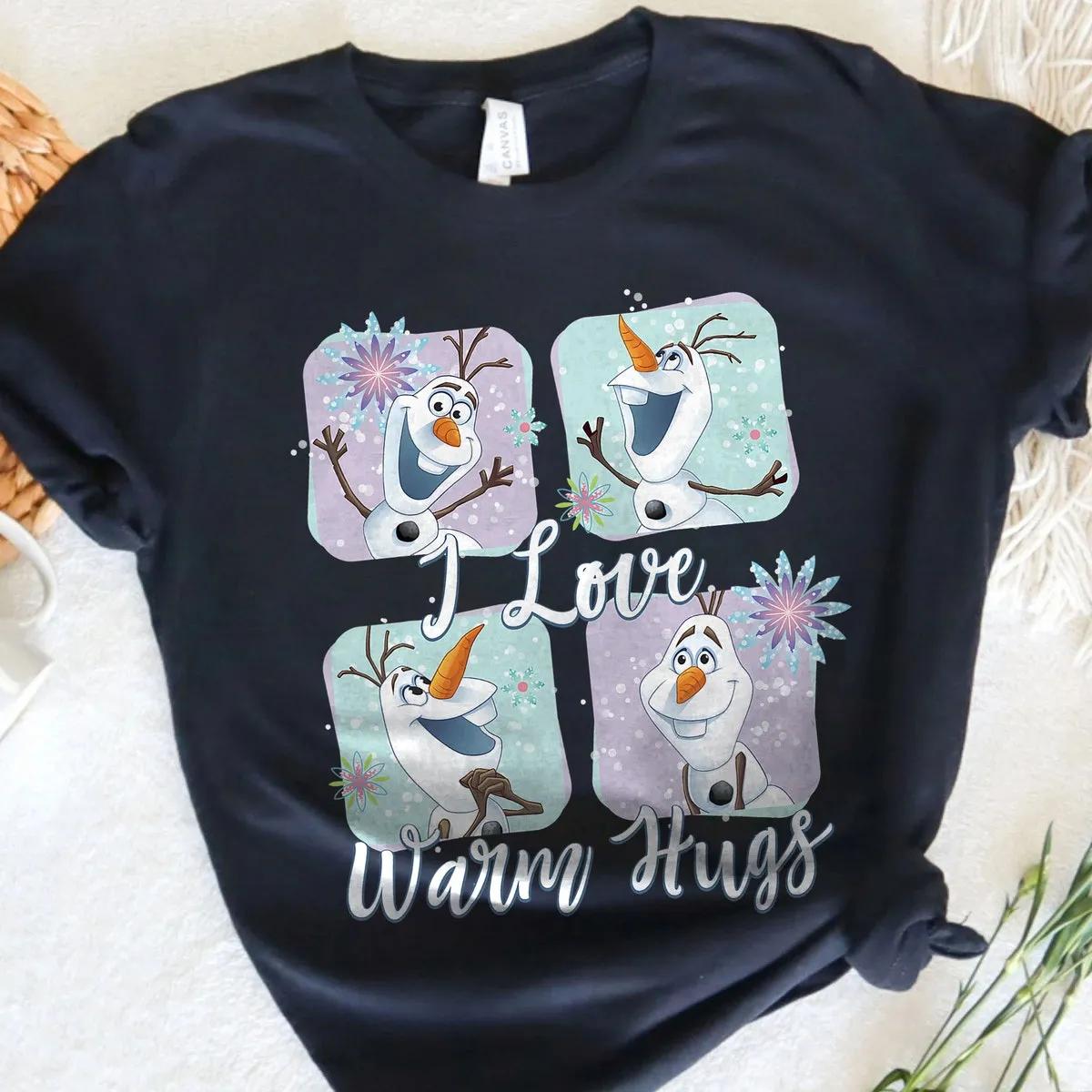 Frozen Olaf Love Warm Hugs Disney Shirt 4 1