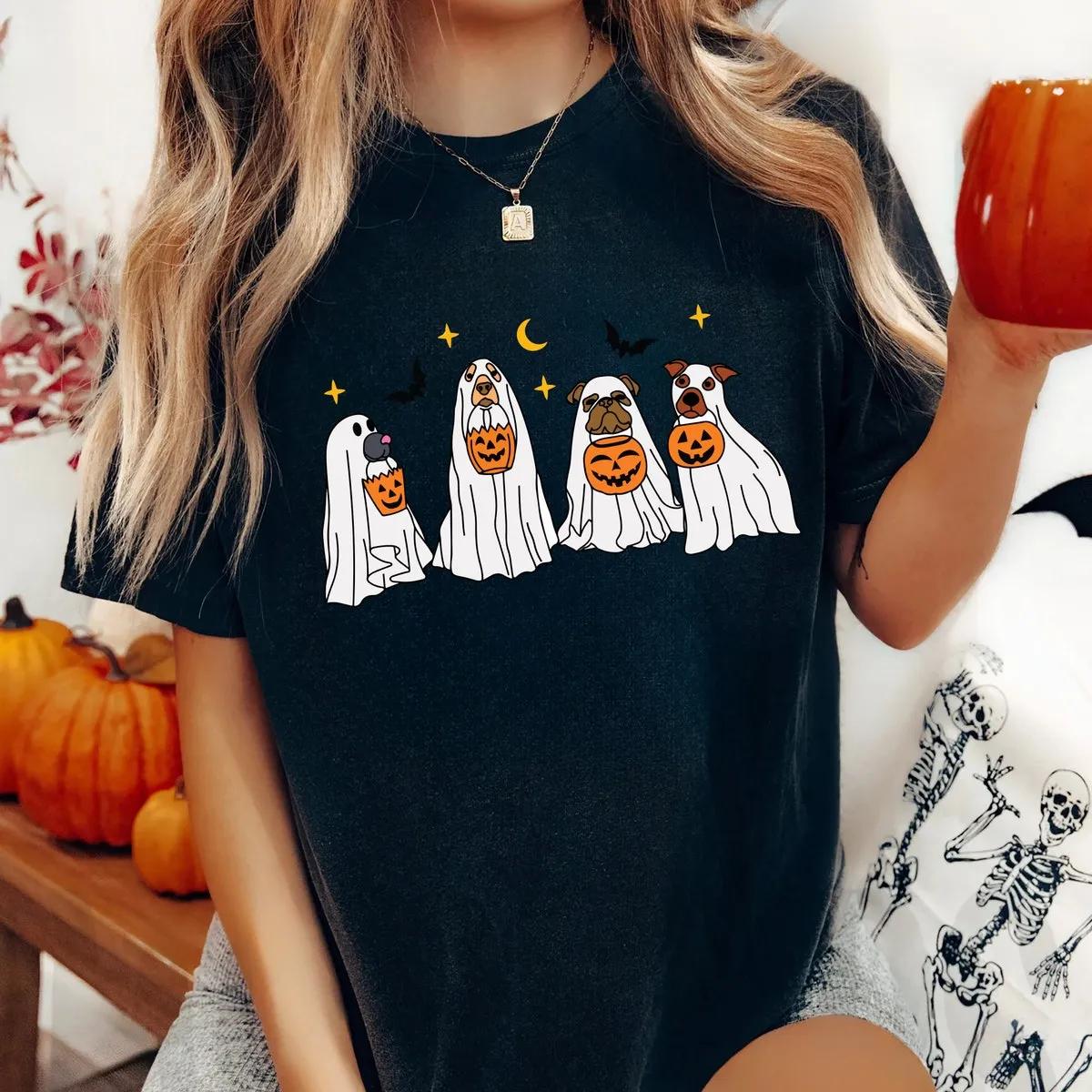 Ghost Dog Halloween Shirt 4