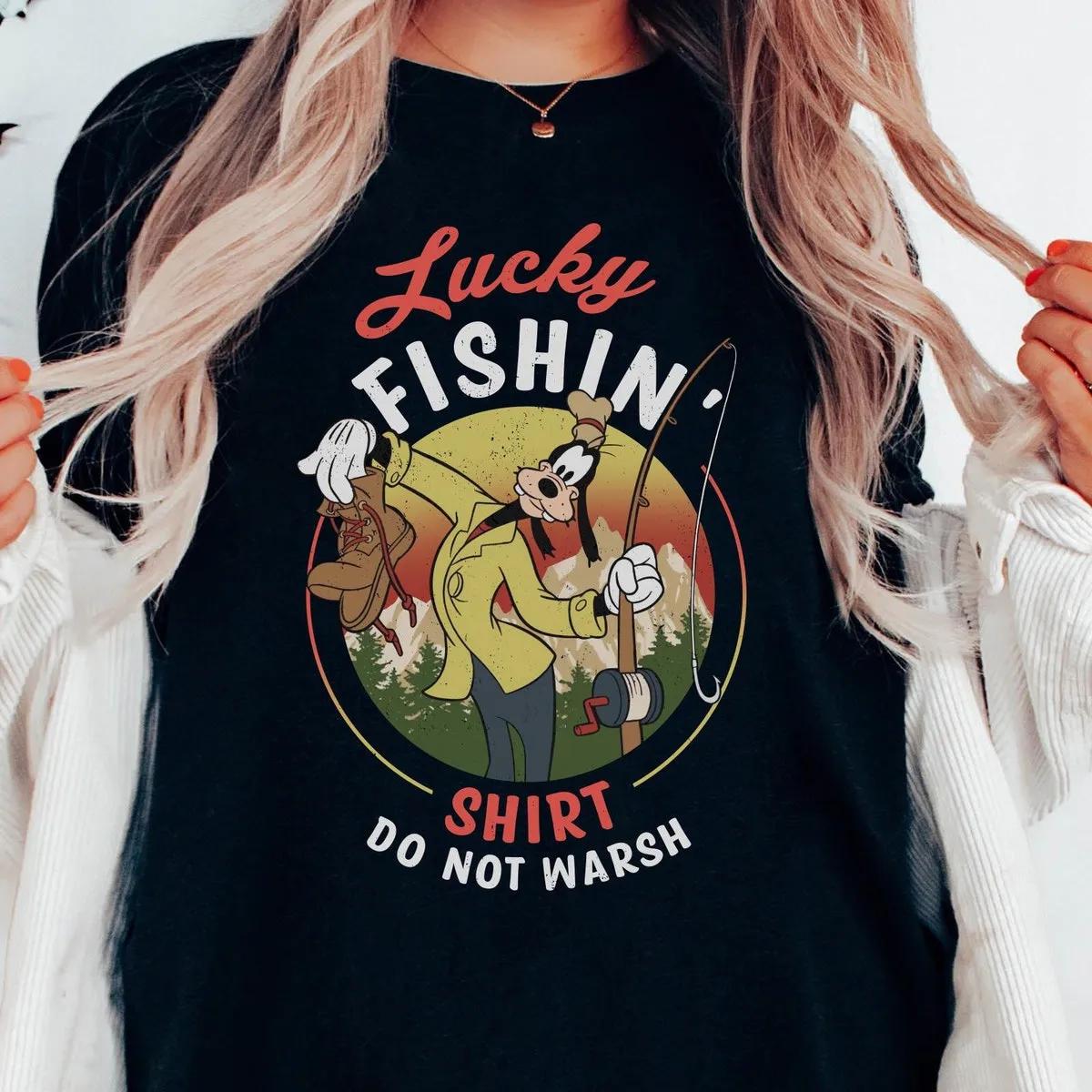 Goofy Lucky Fishing Shirt Disney Goofy Dad Tee 1 1