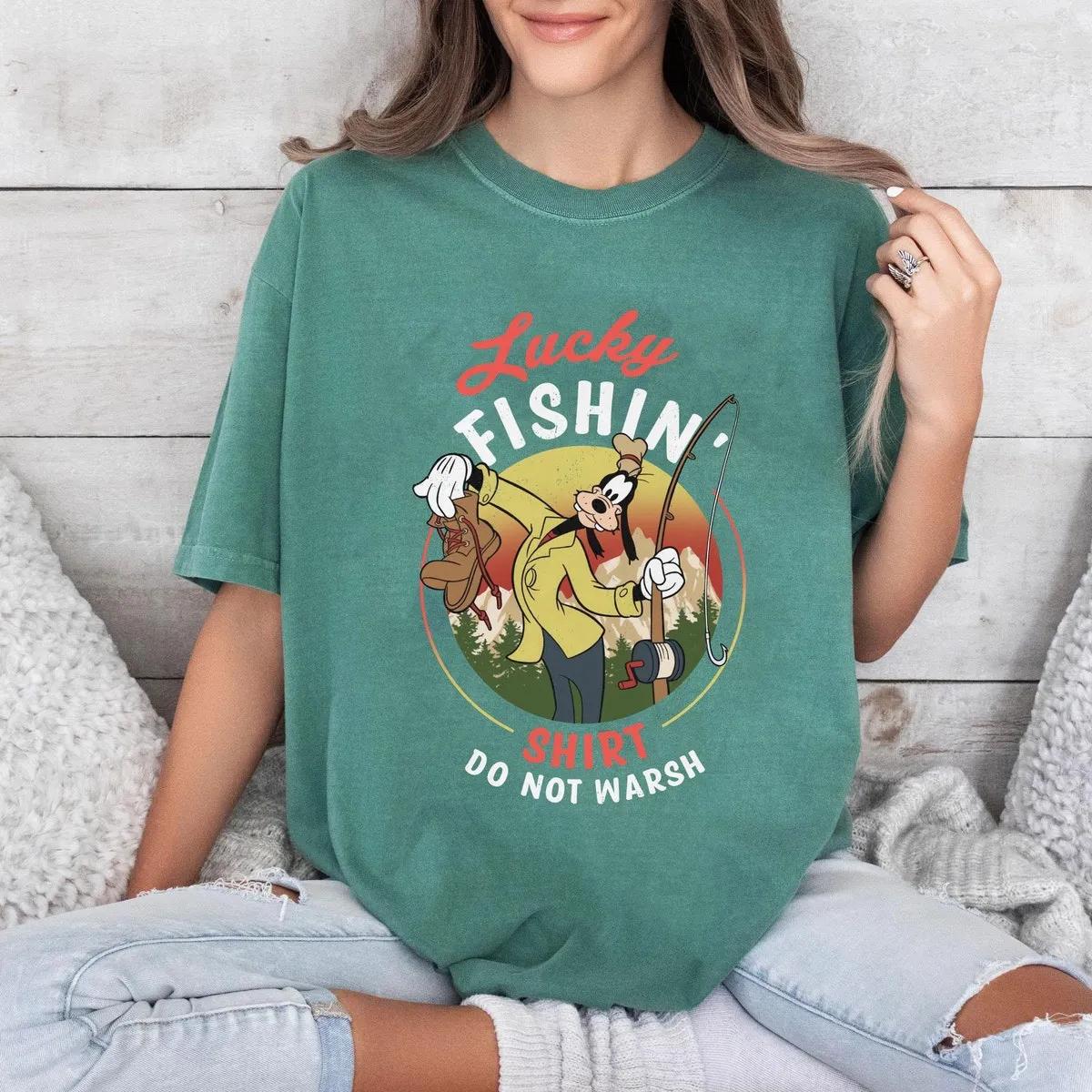 Goofy Lucky Fishing Shirt Disney Goofy Dad Tee 4 1