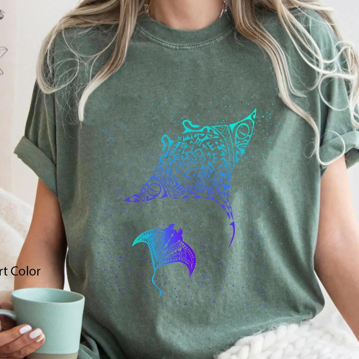 Grandma Tala Manta Ray Neon Disney Moana Shirt 4 1