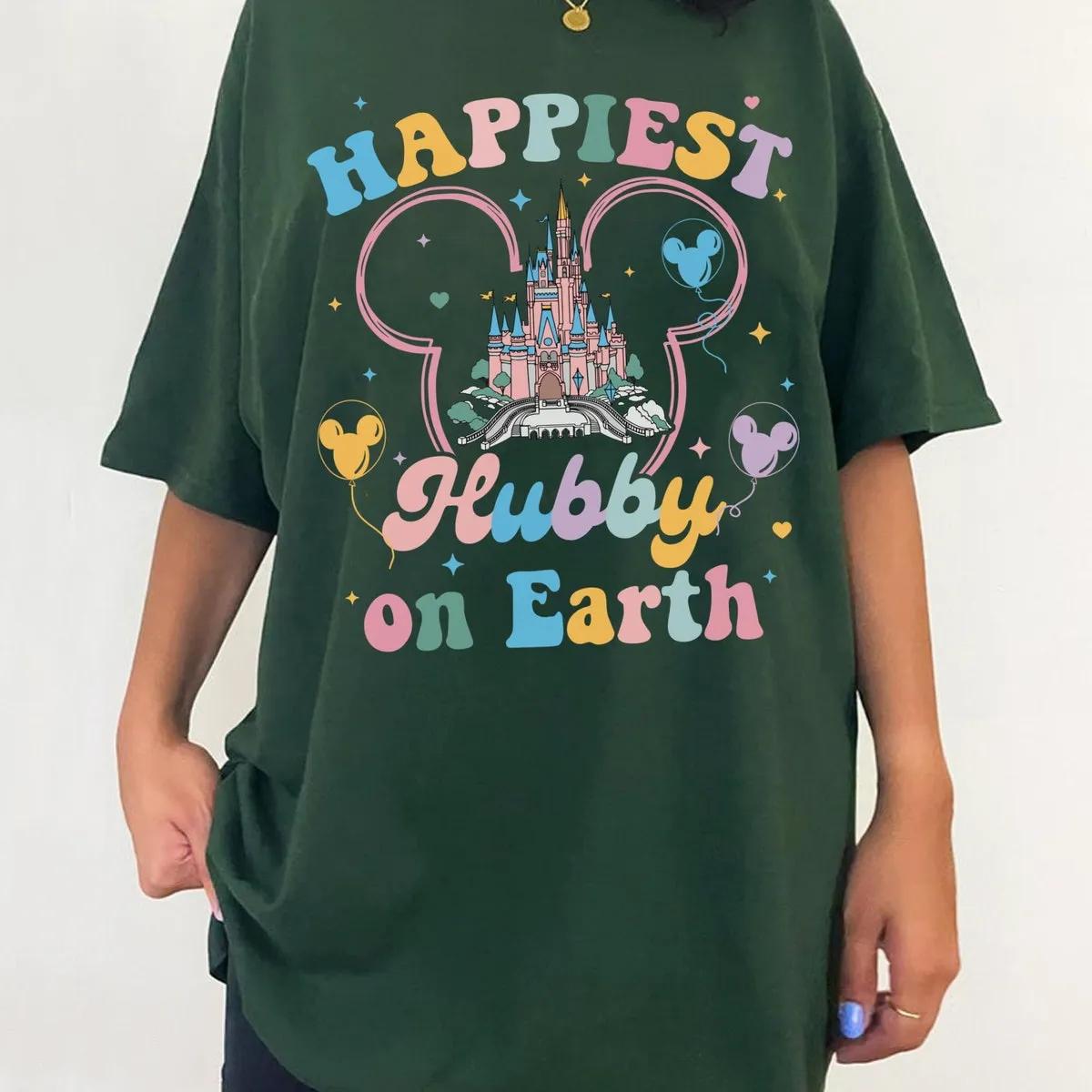 Groovy Happiest Hubby Wifey On Earth Couples Shirt 4