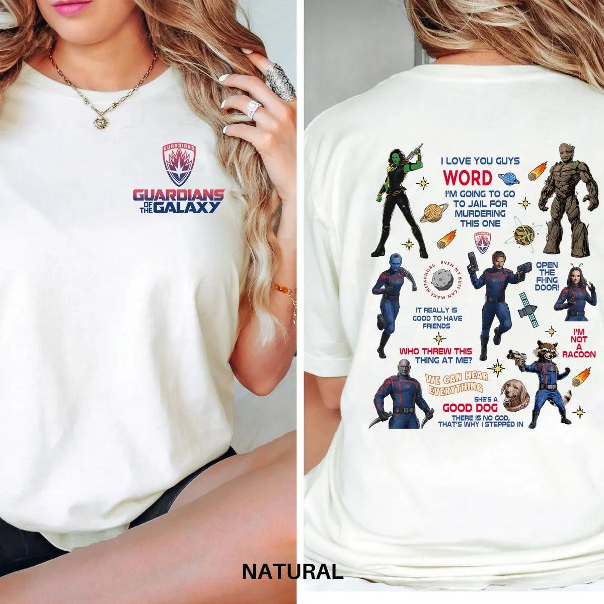 Guardians of Galaxy Galactic Guardians Two Sided Shirt 1