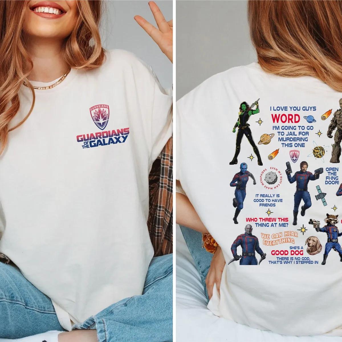 Guardians of Galaxy Galactic Guardians Two Sided Shirt 2