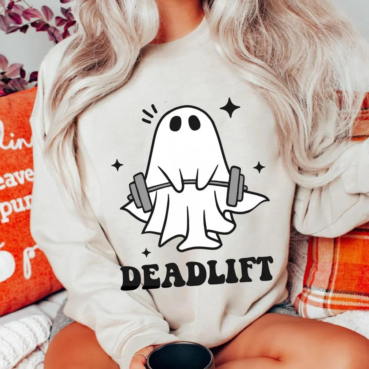 Gym Ghost Halloween Dead Lift Halloween Shirt 1