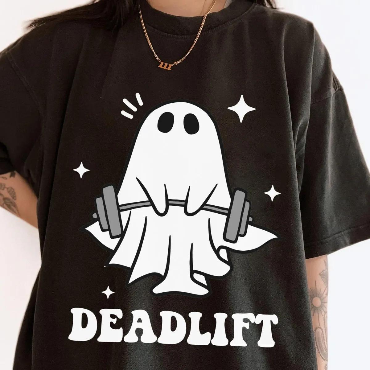 Gym Ghost Halloween Dead Lift Halloween Shirt 2