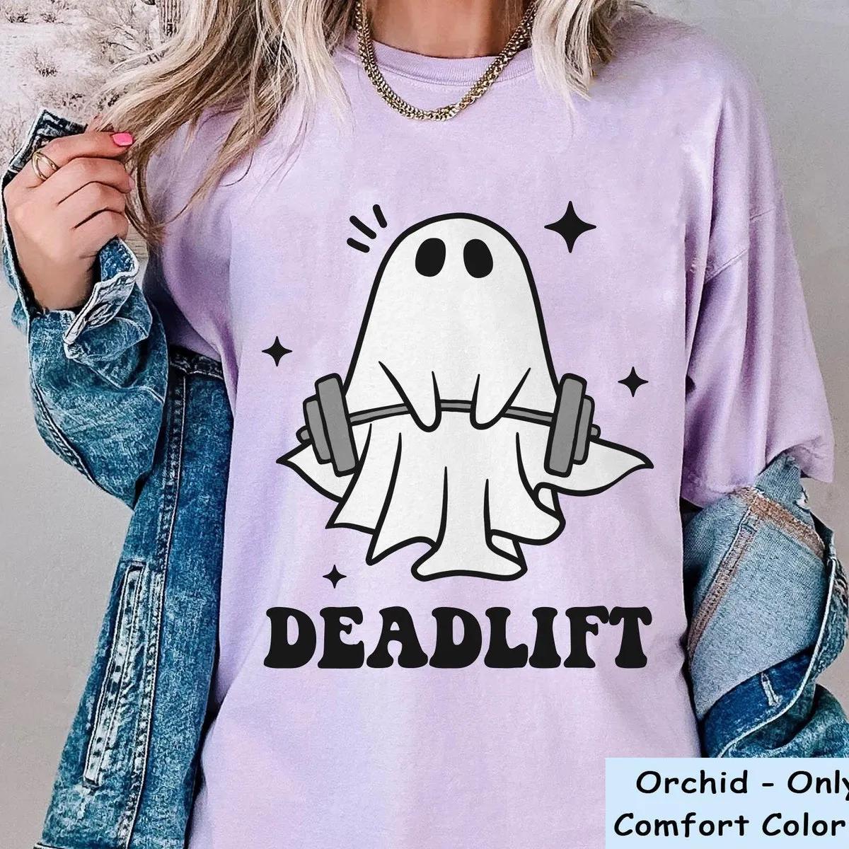 Gym Ghost Halloween Dead Lift Halloween Shirt 5