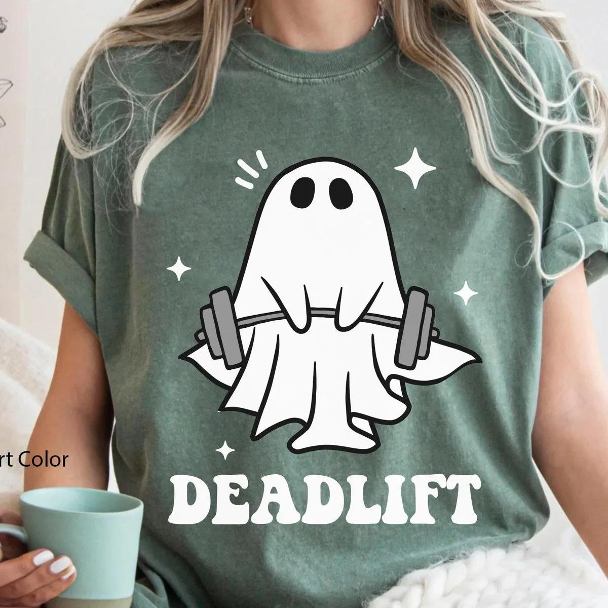 Gym Ghost Halloween Dead Lift Halloween Shirt 6