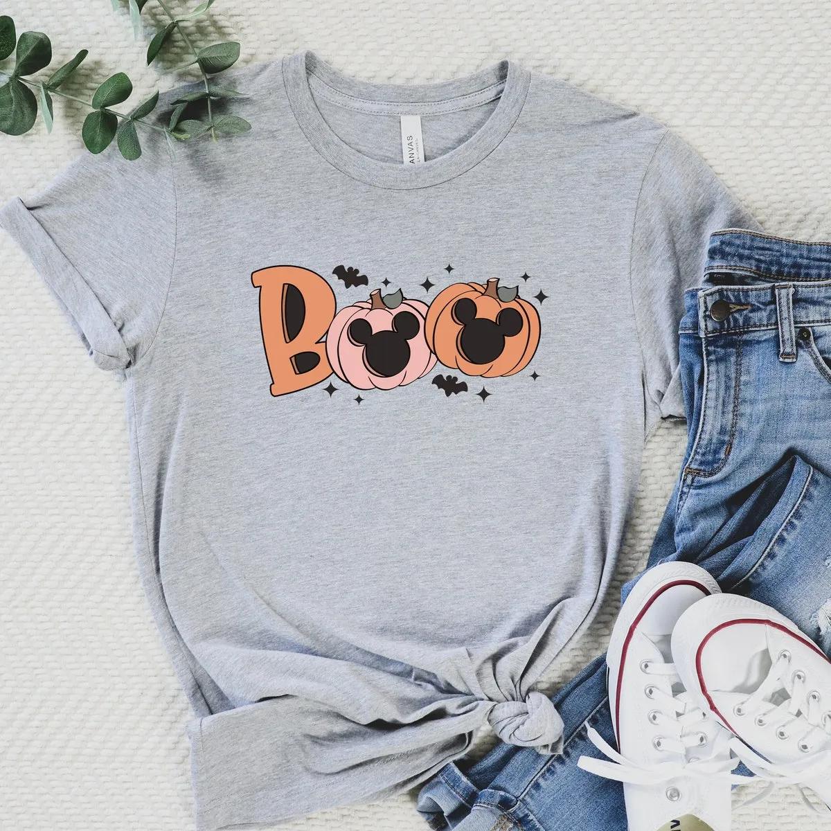 Halloween Boo Mickey Pumpkin Shirt 1