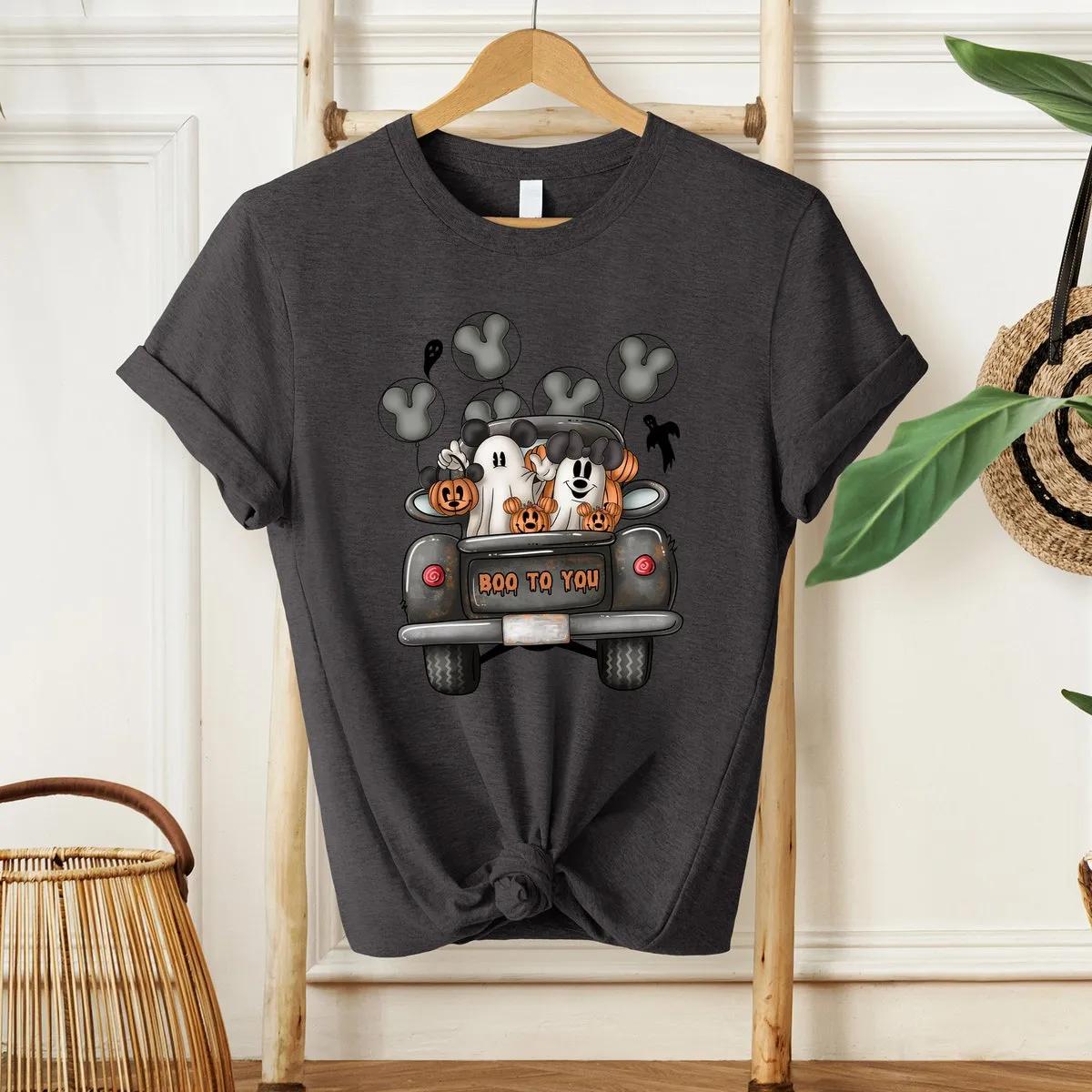 Halloween Disney Mickey and Minnie Ghost Shirt 2