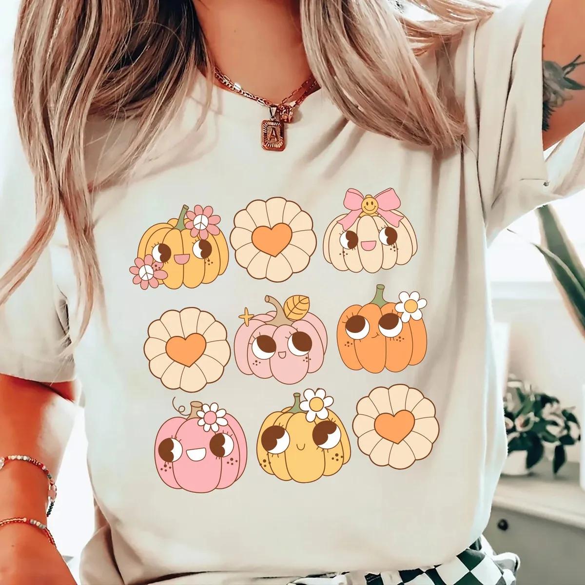 Halloween Floral Pumpkins Shirt 2