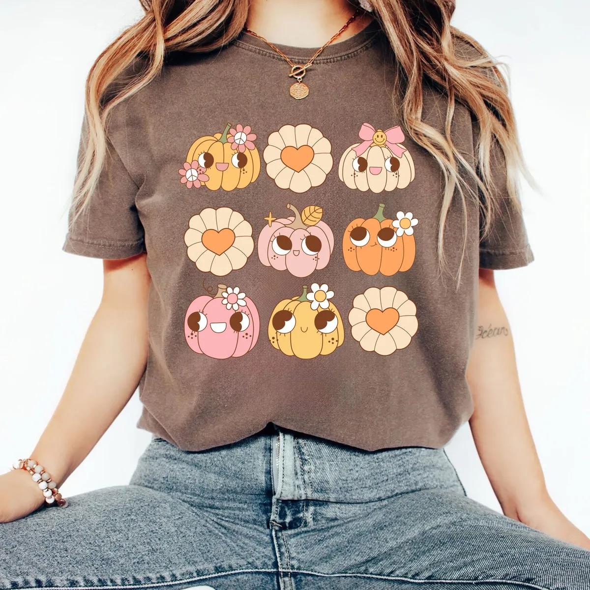 Halloween Floral Pumpkins Shirt 3