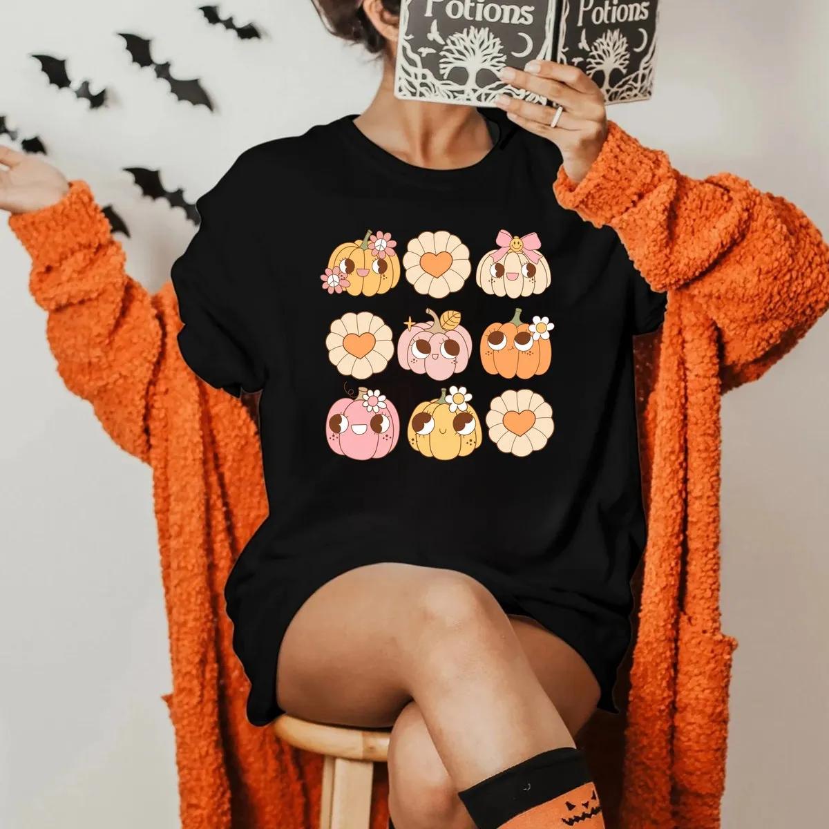 Halloween Floral Pumpkins Shirt 6