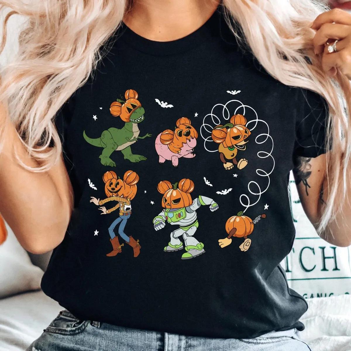 Halloween Woody Buzz Slinky Mickey Pumpkin Head Shirt 1 1