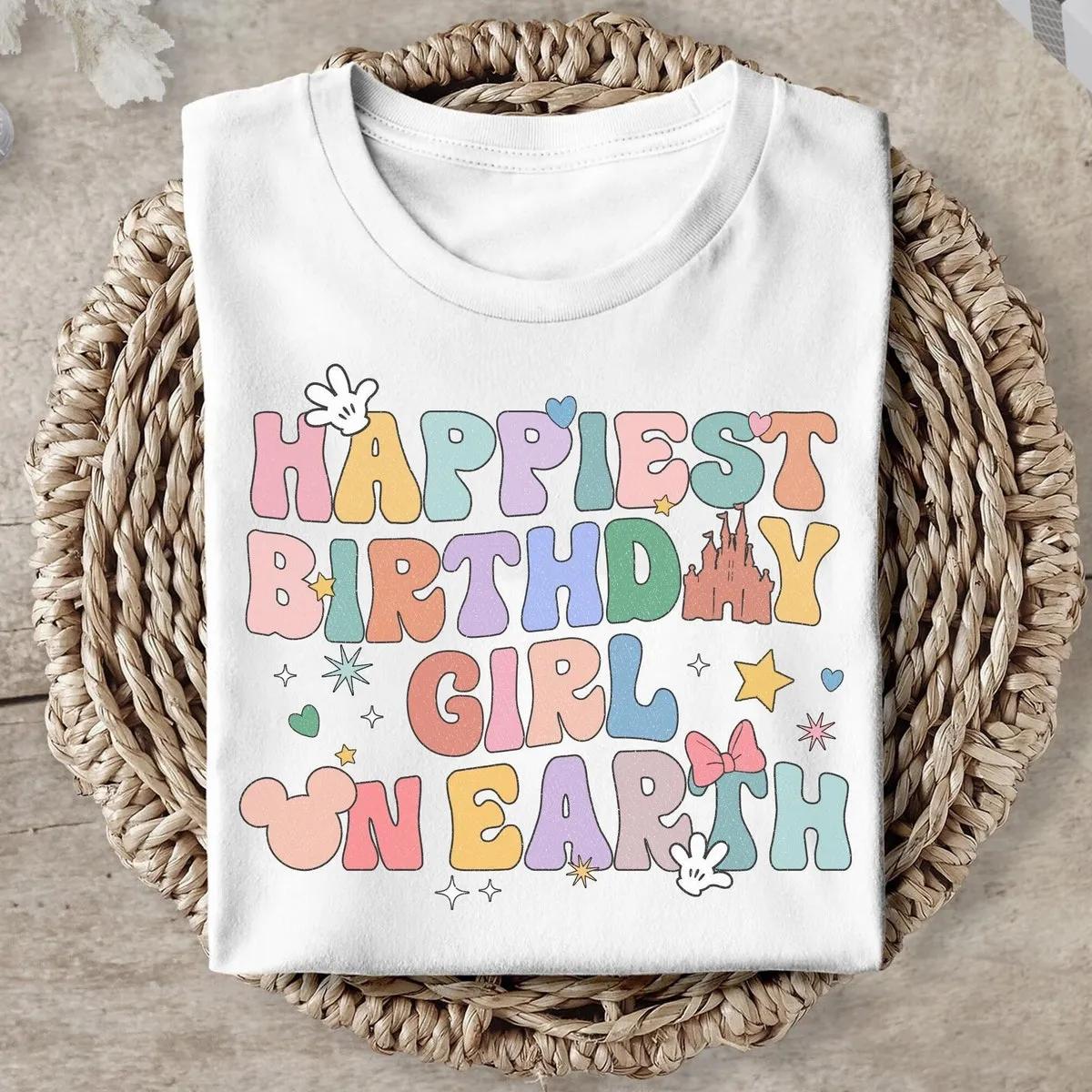 Happiest Birthday Girl On Earth Shirt 70s Groovy Shirt 3