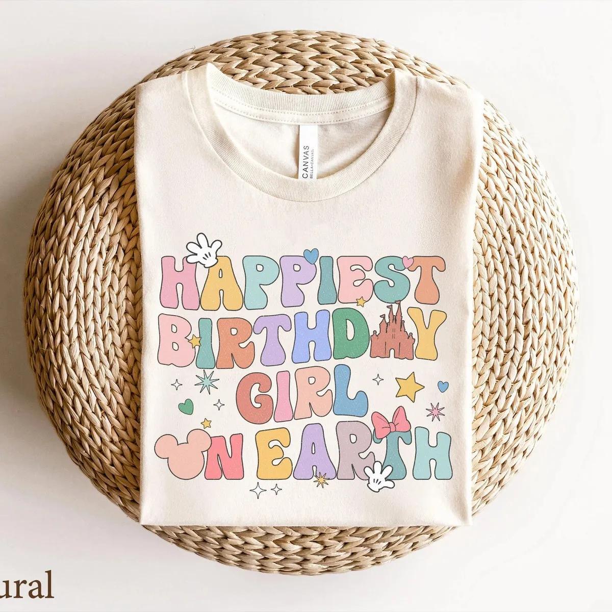 Happiest Birthday Girl On Earth Shirt 70s Groovy Shirt 4