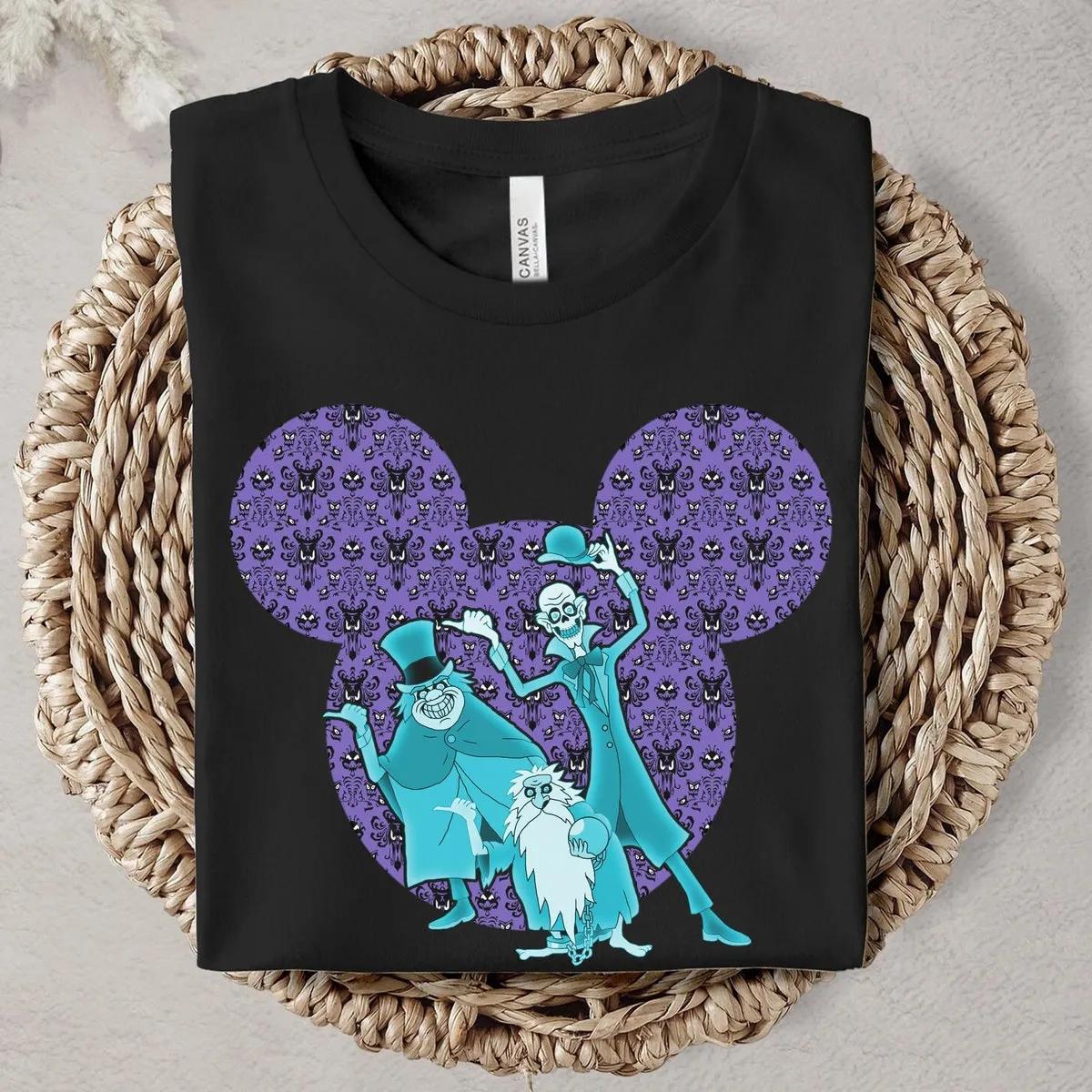 Hitchhiking Ghosts Mickey Ears Disney Shirt Haunted Mansion Tee 3 1