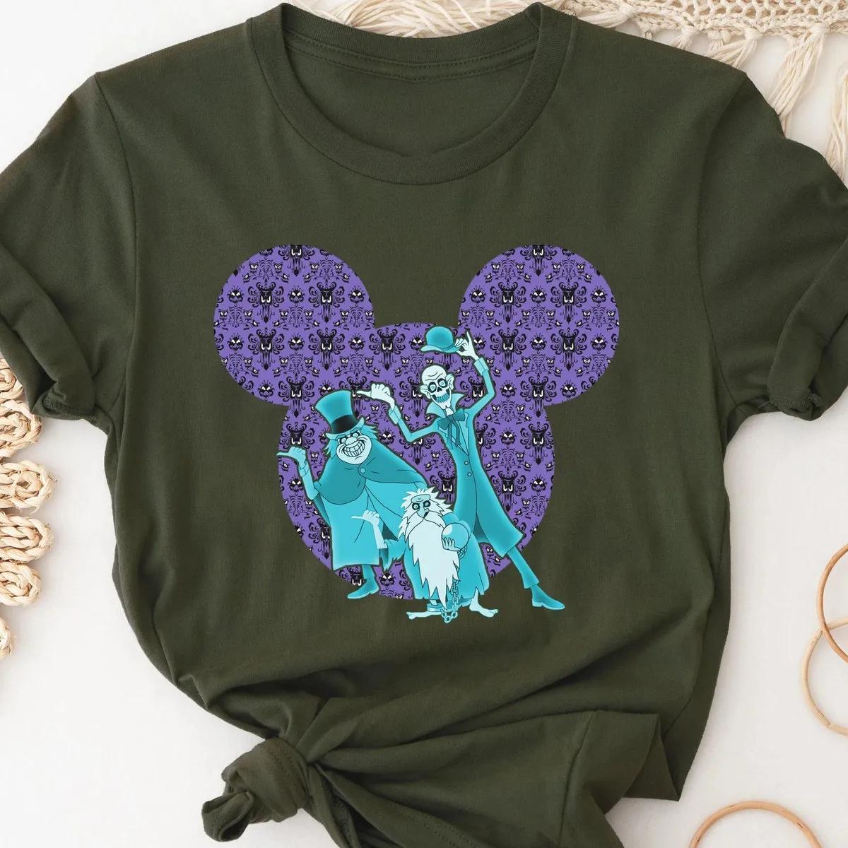 Hitchhiking Ghosts Mickey Ears Disney Shirt Haunted Mansion Tee 5 1