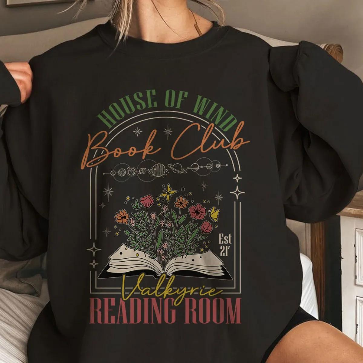 House Of Wind Book Club Valkyrie Reading Room Est 21 Shirt 4 1