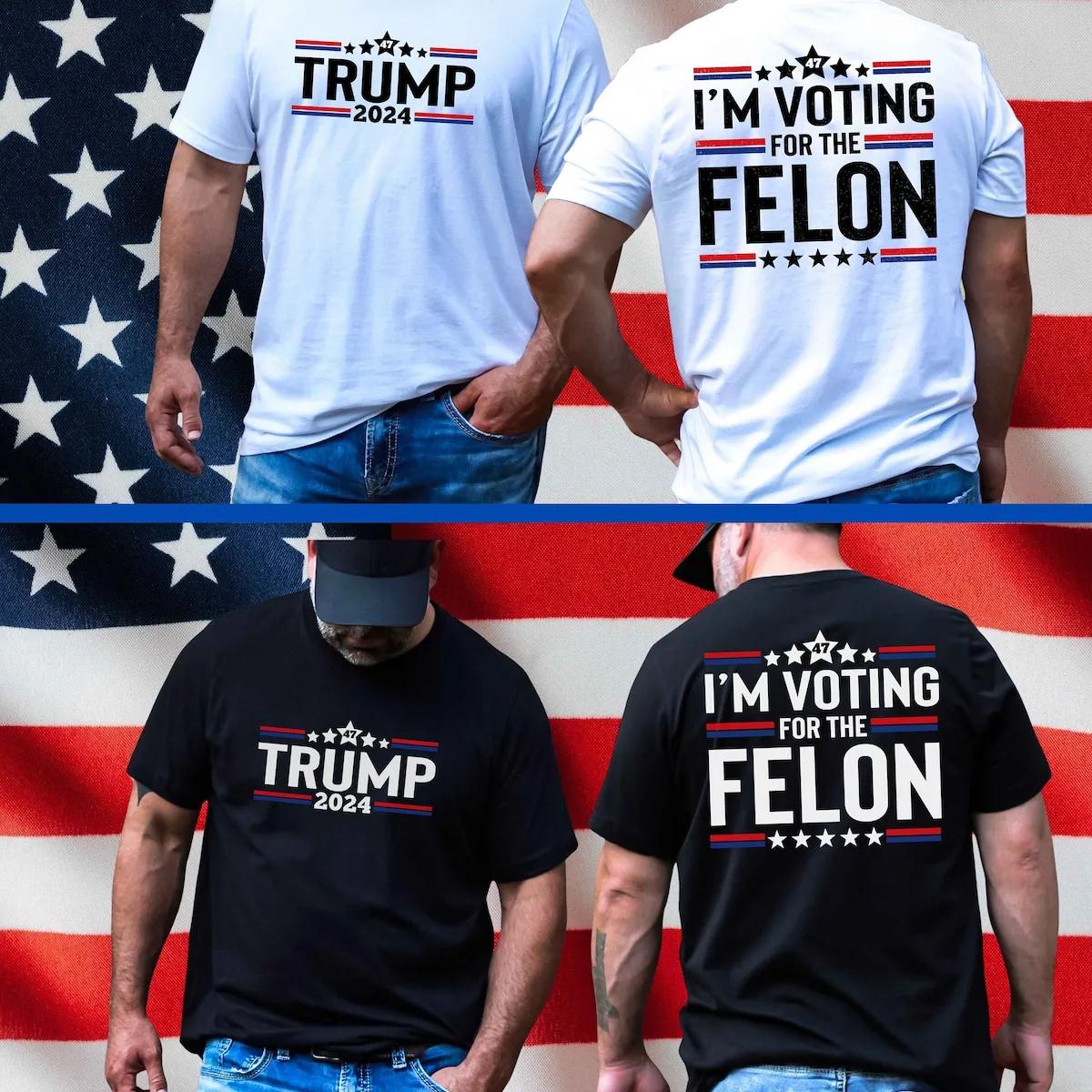 Im Voting For The Felon Trump 2024 Shirt 3