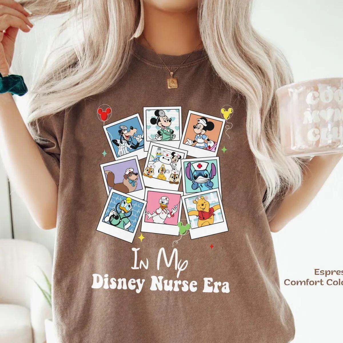 In My Nurse Era Disney Characters Polaroid Shirt 2