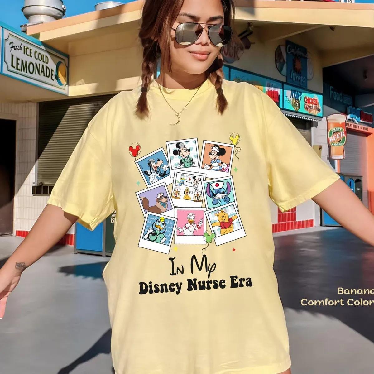 In My Nurse Era Disney Characters Polaroid Shirt 3