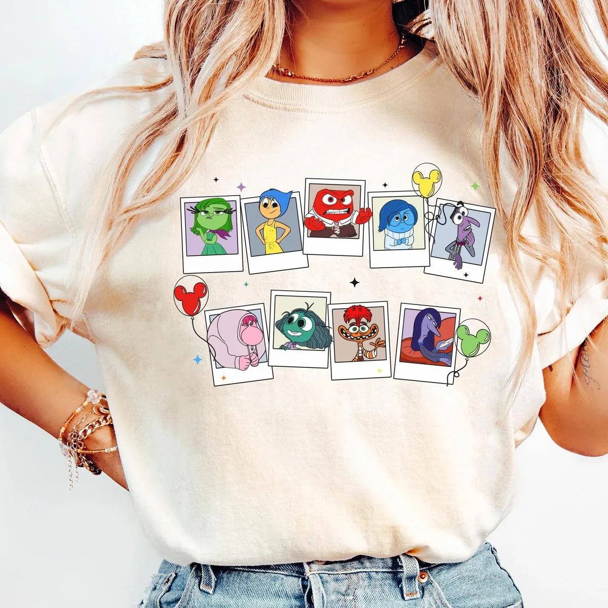 Inside Out Characters Polaroid Disney Shirt 1