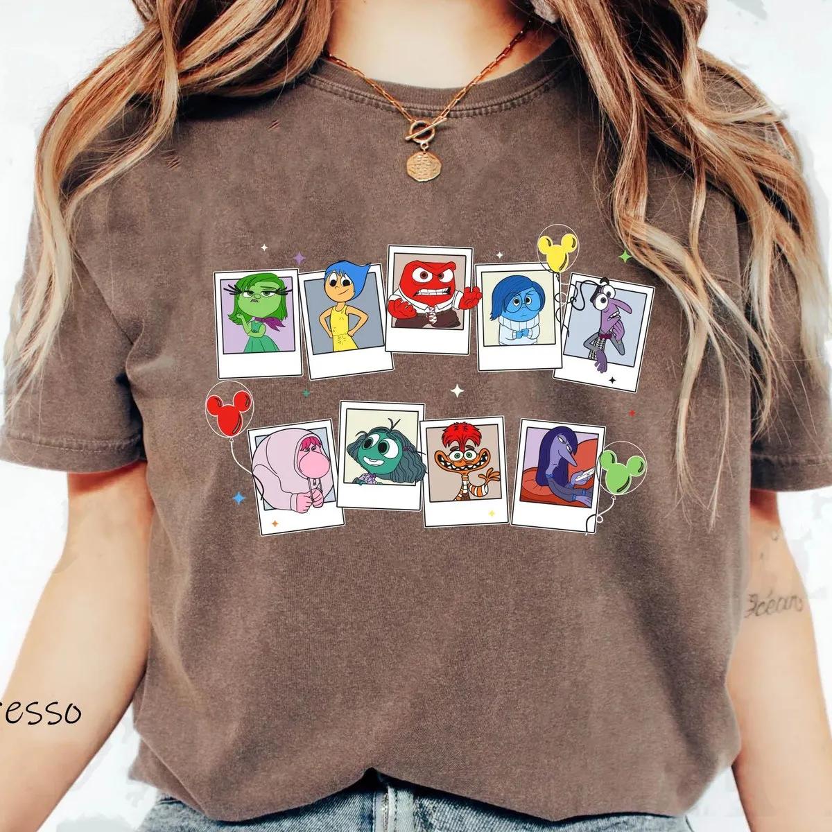 Inside Out Characters Polaroid Disney Shirt 3