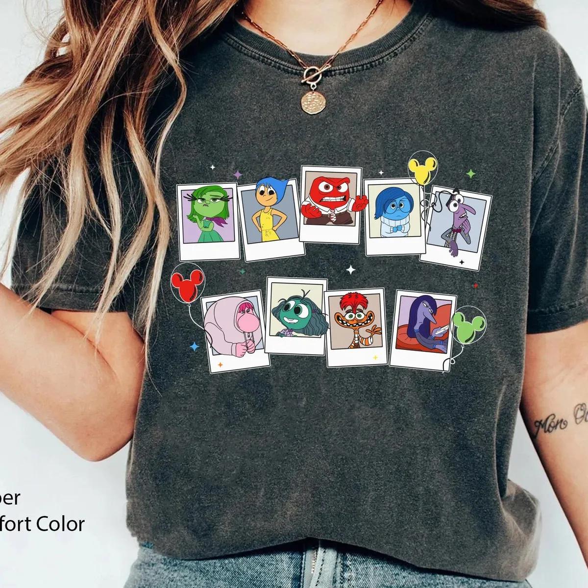 Inside Out Characters Polaroid Disney Shirt 4