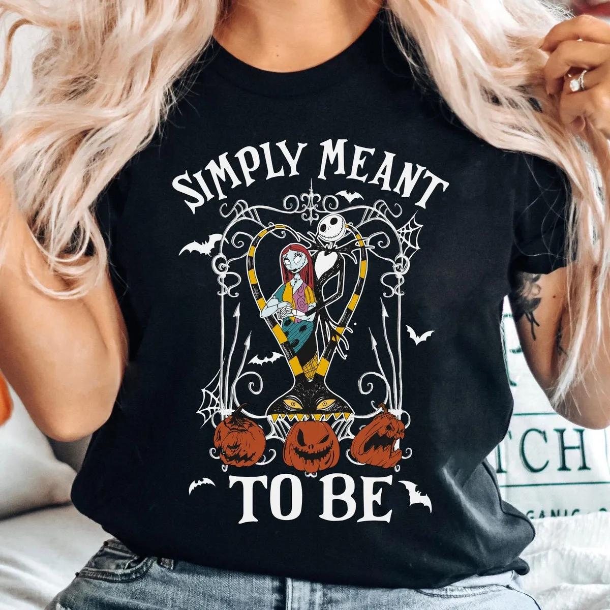 Jack Skellington And Sally Simply Meant To Be Disney Shirt 1 1