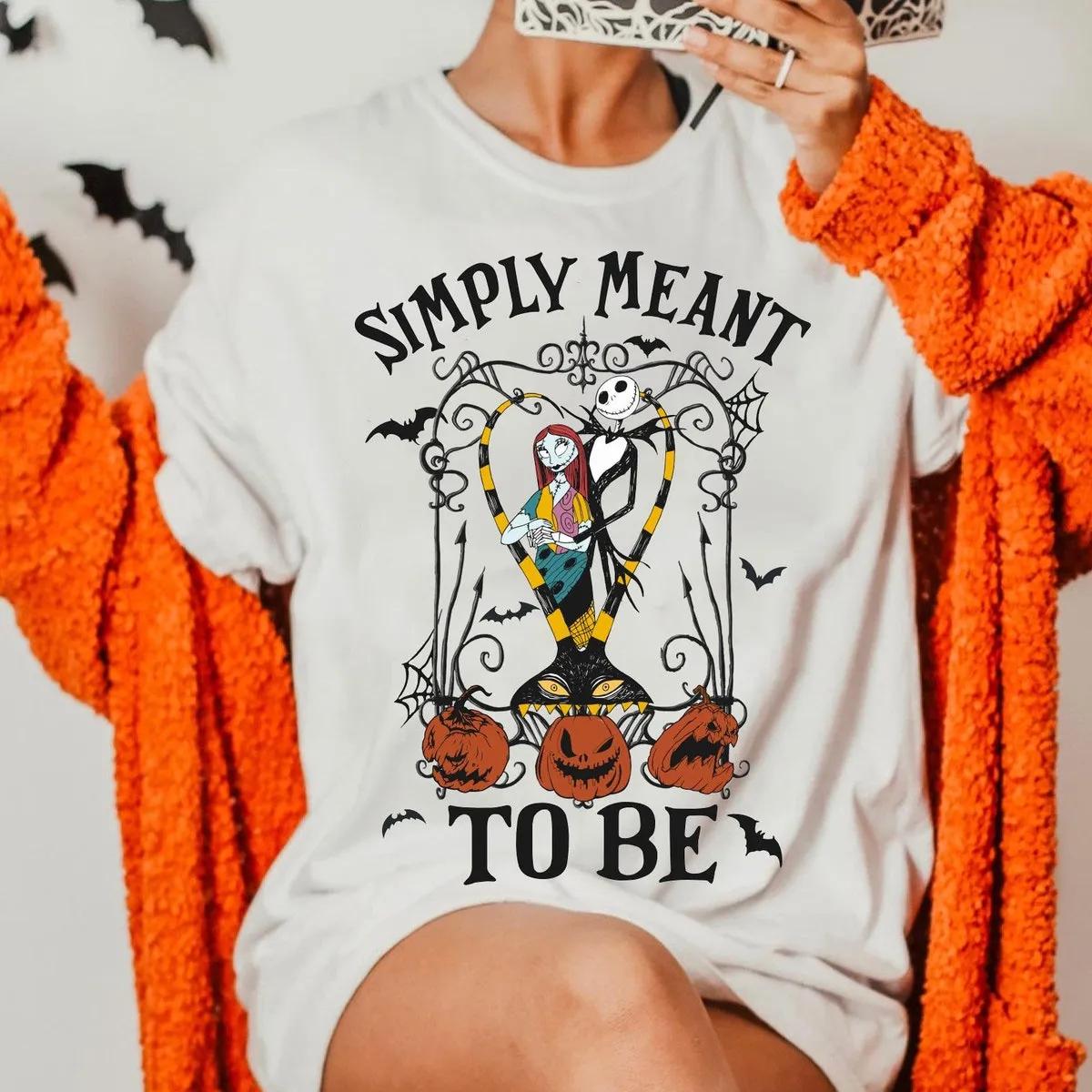 Jack Skellington And Sally Simply Meant To Be Disney Shirt 2 1