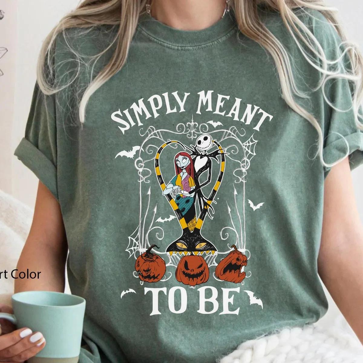 Jack Skellington And Sally Simply Meant To Be Halloween Shirt 5