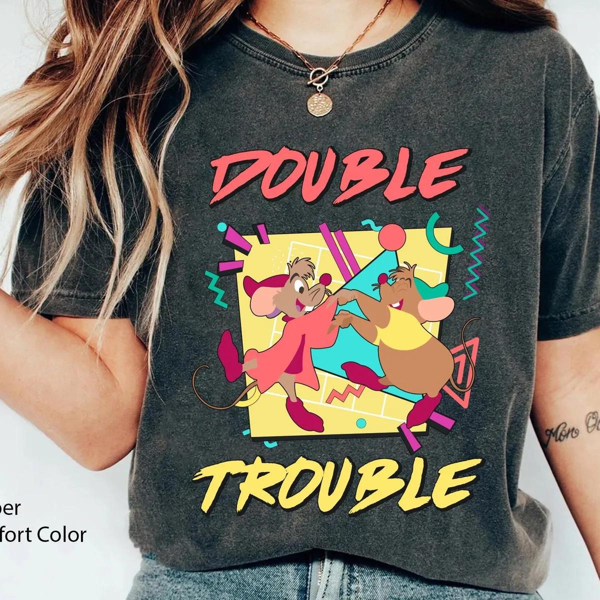 Jaq And Gus Double Trouble Shirt Cinderella Mouse Tee 1