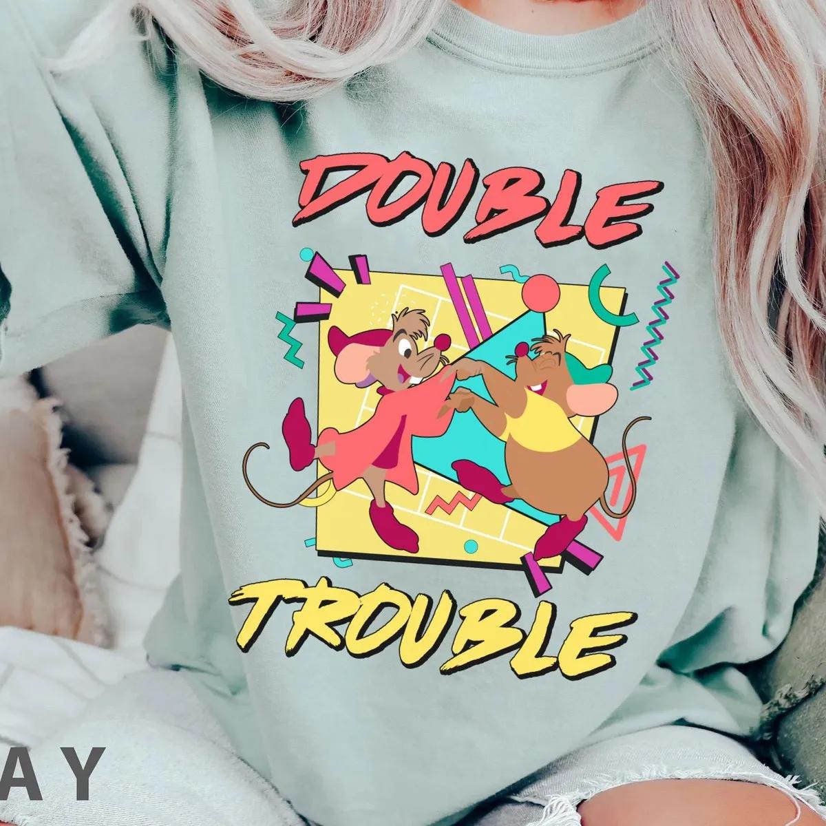 Jaq And Gus Double Trouble Shirt Cinderella Mouse Tee 4