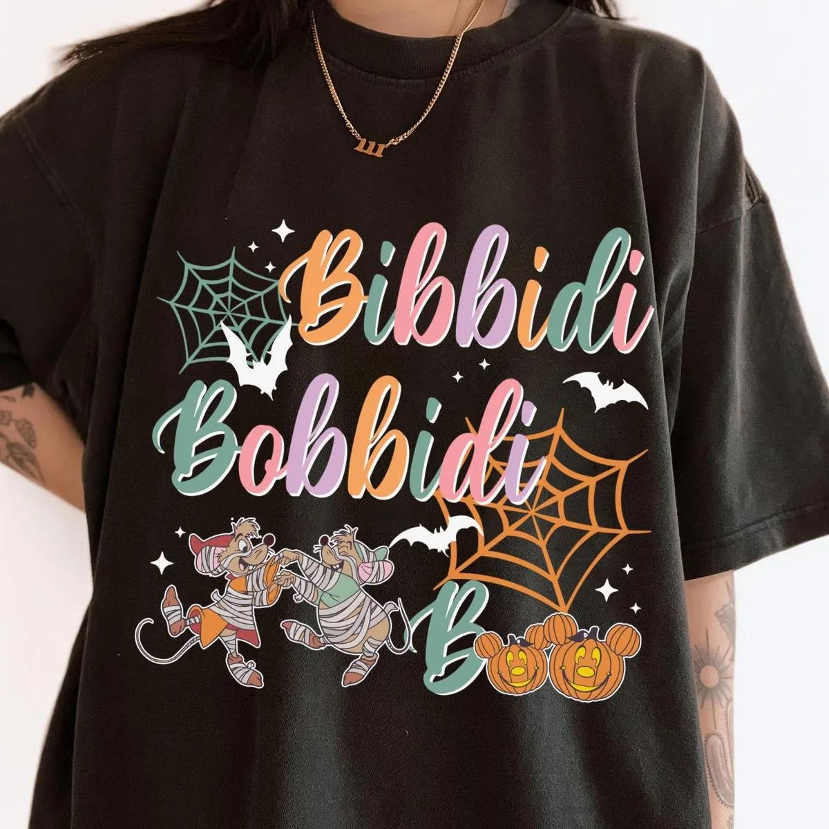 Jaq And Gus Mummy Halloween Bibbidi Bobbidi Boo Shirt 1