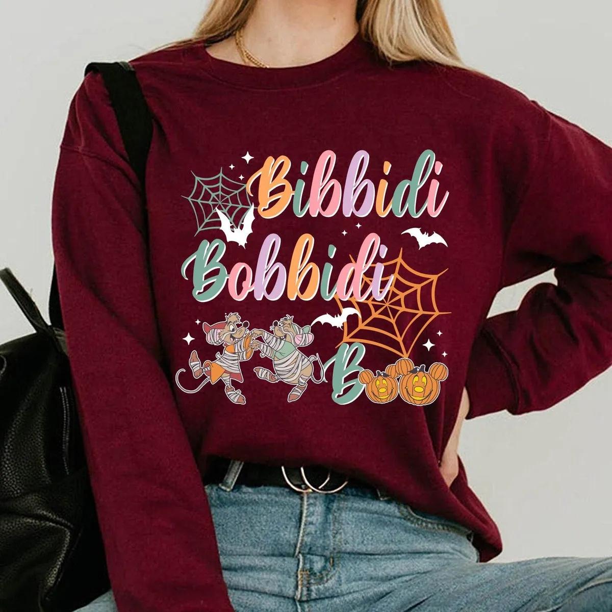 Jaq And Gus Mummy Halloween Bibbidi Bobbidi Boo Shirt 3