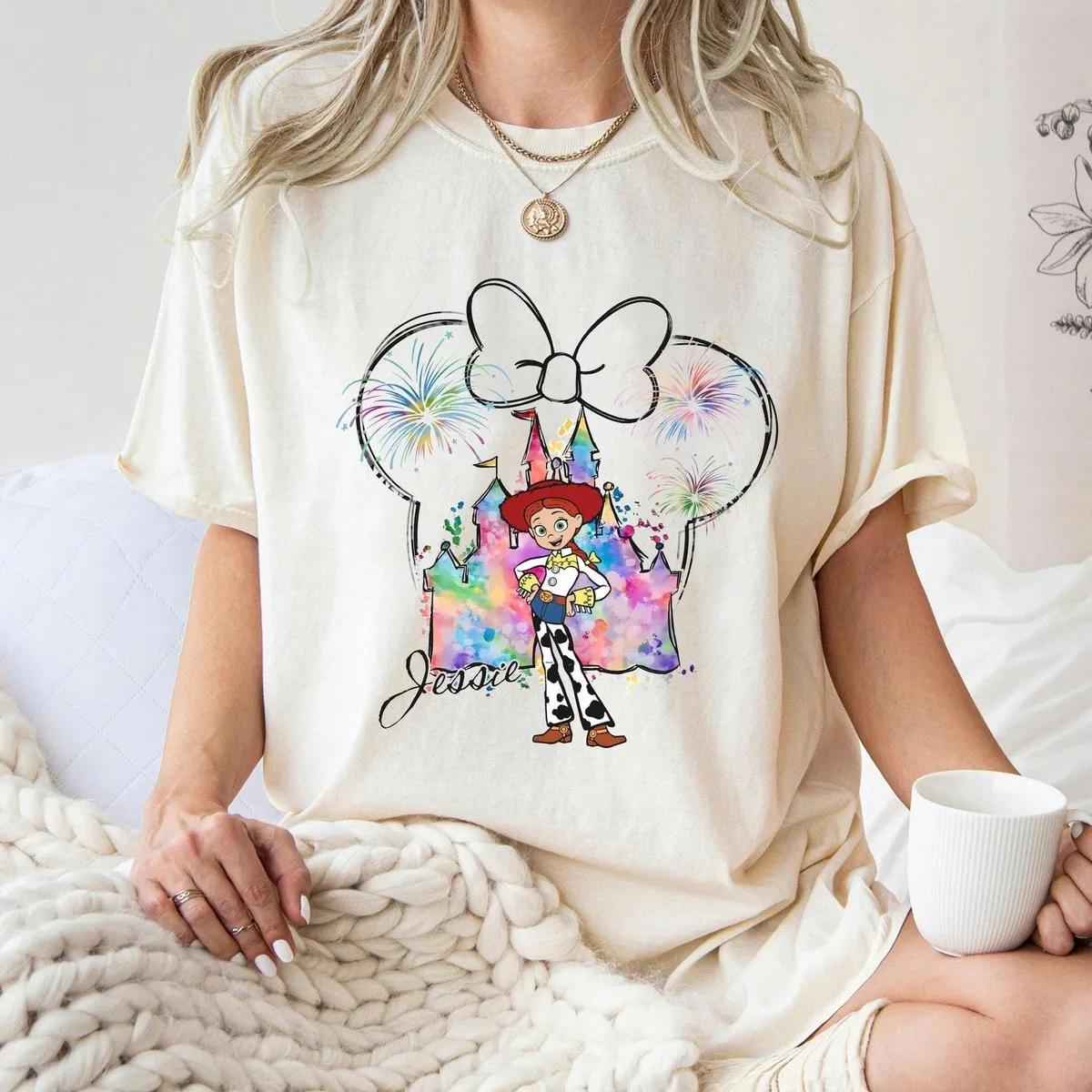 Jessie Watercolor Toy Story Mickey Balloon Shirt 1