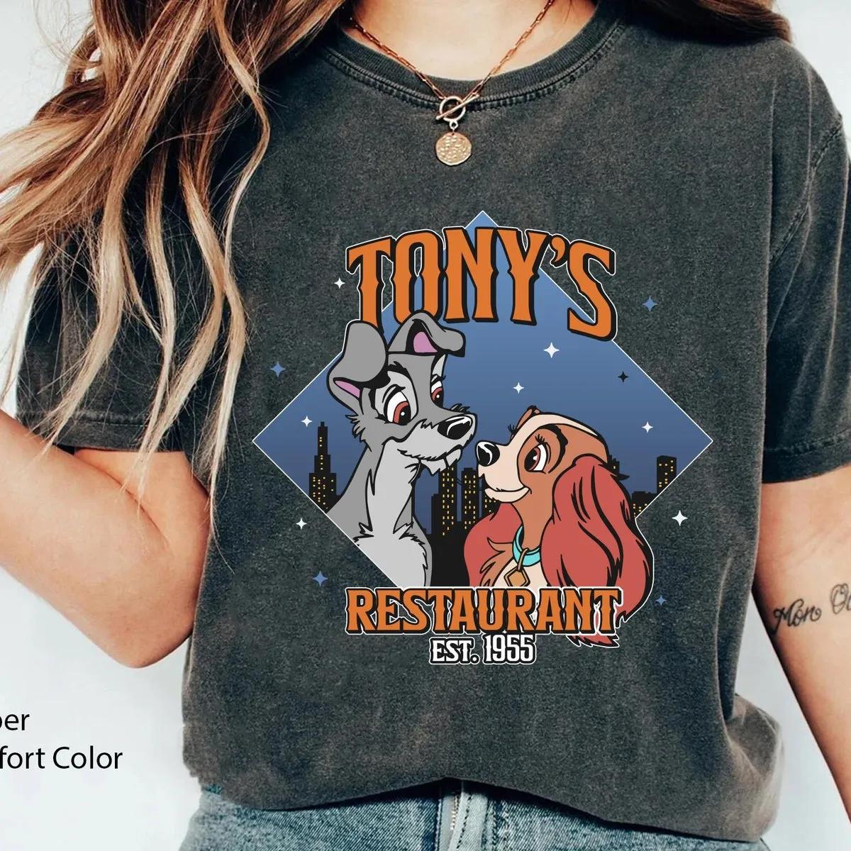 Lady And The Tramp Tonys Restaurant Est 1955 Shirt 2