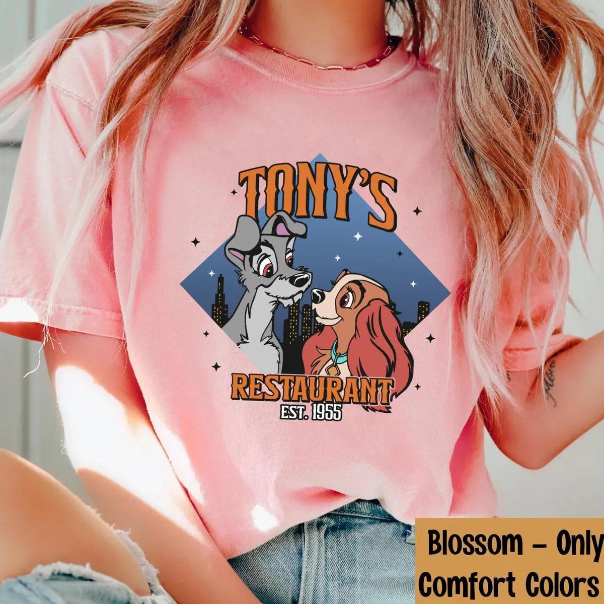 Lady And The Tramp Tonys Restaurant Est 1955 Shirt 3