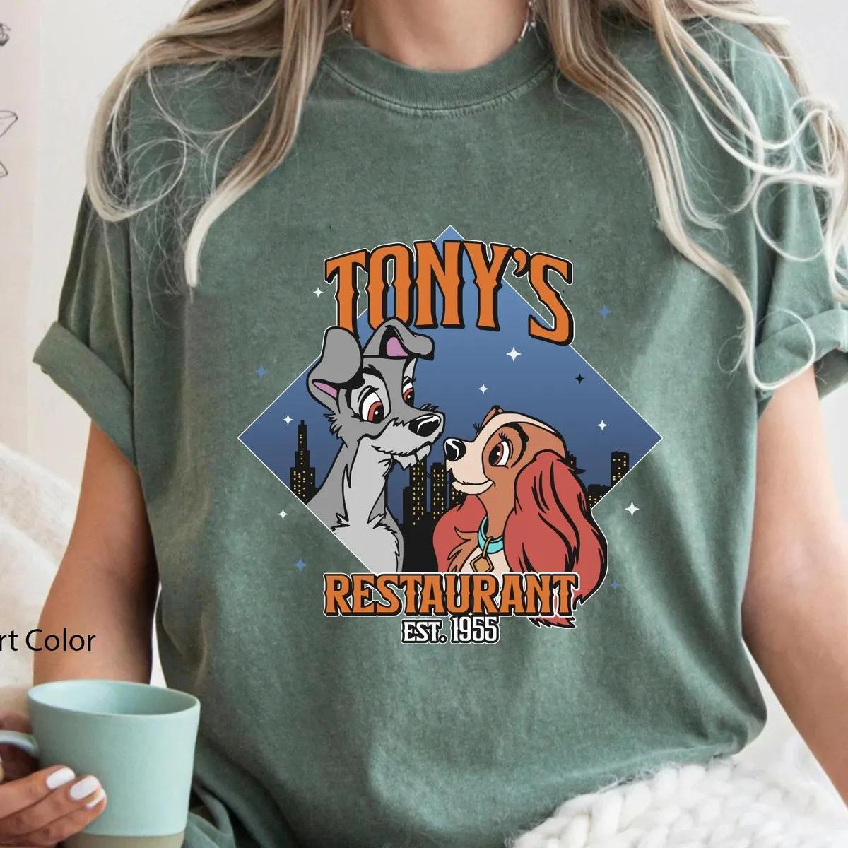 Lady And The Tramp Tonys Restaurant Est 1955 Shirt 4