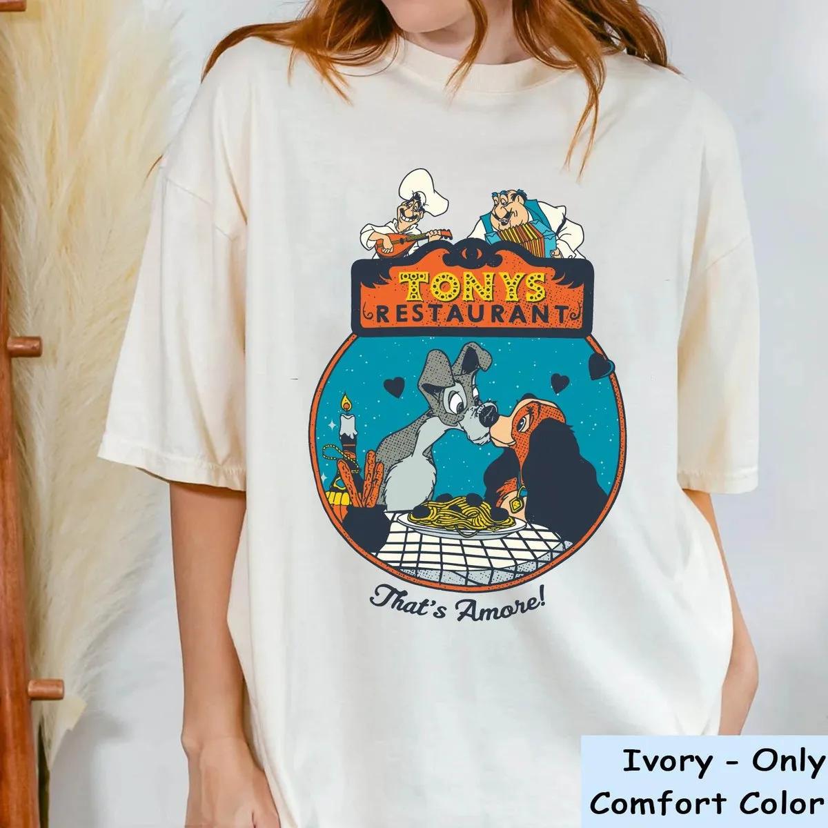 Lady And Tramp Tonys Restaurant Thats Amore Shirt 1